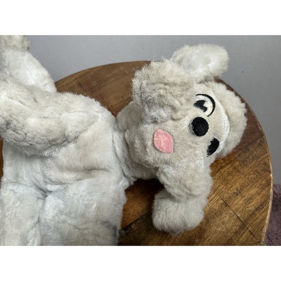 Vintage RARE 14' Rushton Stuffed‎ Gray Poodle Dog  Missing Brand Tag - Picture 5 of 9